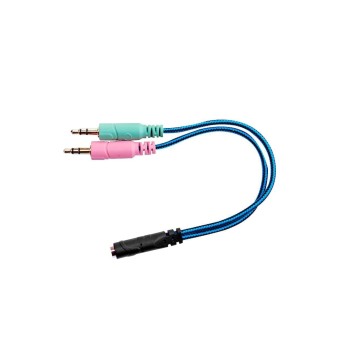Adaptador microfono y stereo 3,5mm a 2 Jack