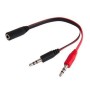 Adaptador microfono y stereo 3,5mm a 2 Jack