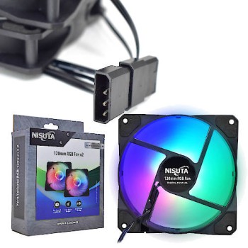 Nisuta FAN 120MM RGB 2 Unidades